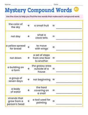 Mystery Compound Words #3