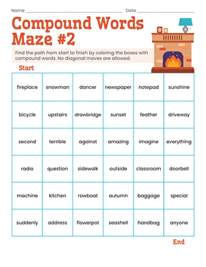 Compound Words Maze #2