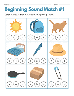 Beginning Sound Match #1