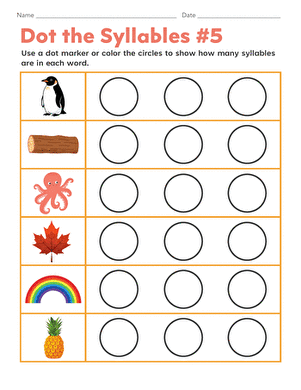 Dot the Syllables #5