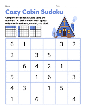 Cozy Cabin Sudoku