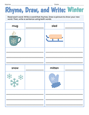 Rhyme, Draw, and Write: Winter