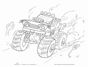 Monster Truck Coloring Page