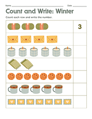 Count and Write: Winter