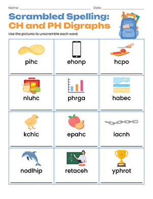Scrambled Spelling: CH and PH Digraphs