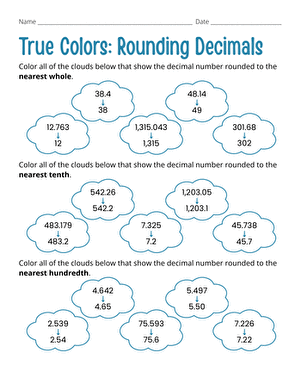 True Colors: Rounding Decimals