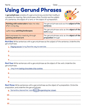 Using Gerund Phrases