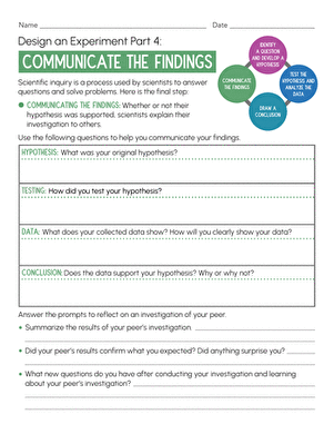 Design an Experiment Part 4: Communicate the Findings