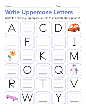 Write Uppercase Letters