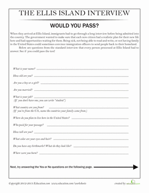 Ellis Island Immigration Process
