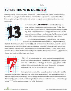 Number Superstitions