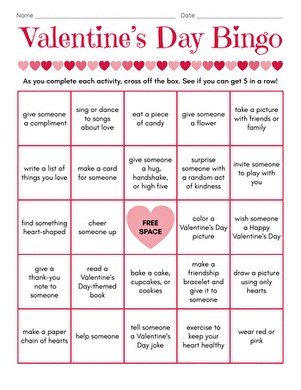 Valentine's Day Bingo