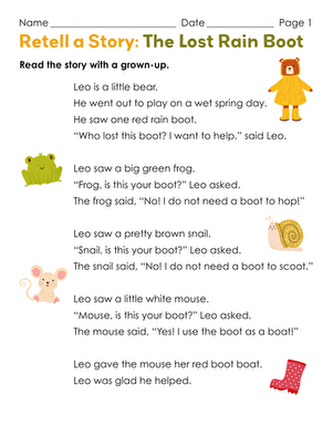 Retell a Story: The Lost Rain Boot large image