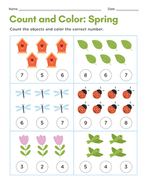 Count and Color: Spring large image