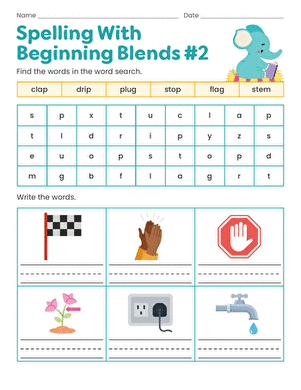 Spelling With Beginning Blends #2 large image