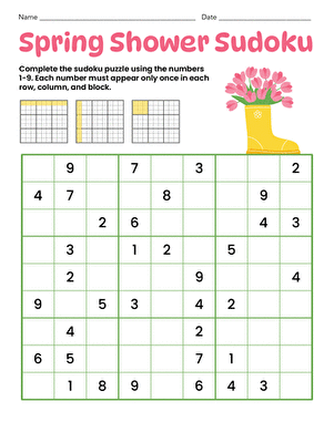 Spring Shower Sudoku large image