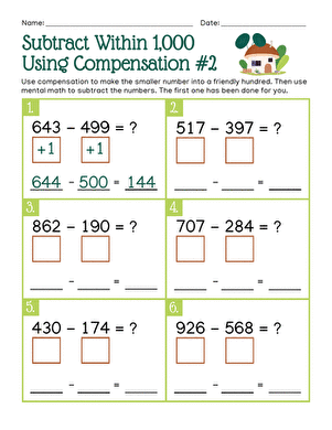 Subtract Within 1,000 Using Compensation #2 large image