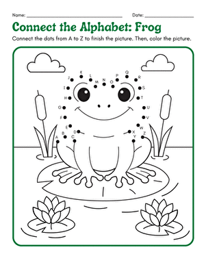 Connect the Alphabet: Frog large image