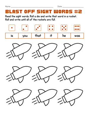 Blast Off Sight Words #2 large image