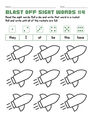 Blast Off Sight Words #4 large image