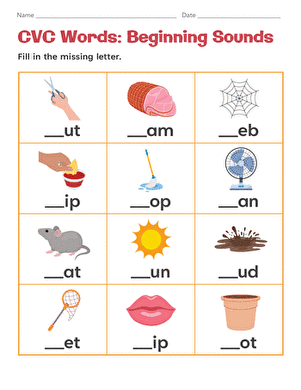 CVC Words: Beginning Sounds large image