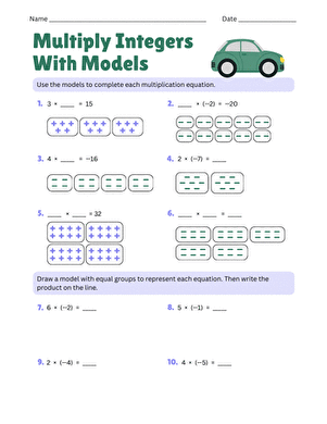 Multiply Integers With Models large image