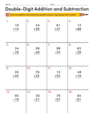 Double-Digit Addition and Subtraction