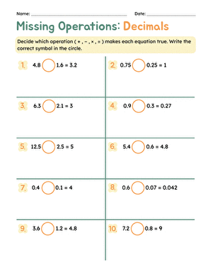 Missing Operations: Decimals large image