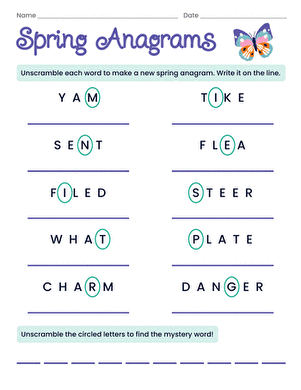 Spring Anagrams large image