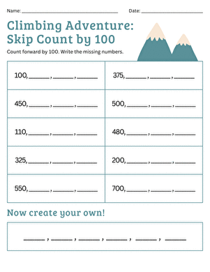 Climbing Adventure: Skip Count by 100 large image