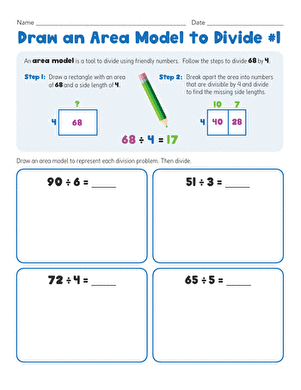 Draw an Area Model to Divide #1 large image