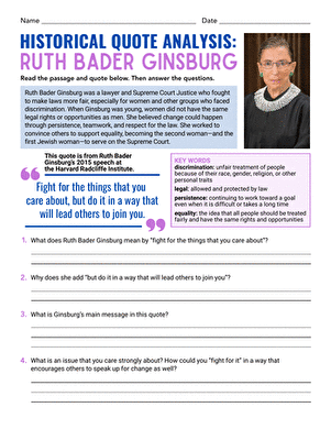 Historical Quote Analysis: Ruth Bader Ginsburg large image
