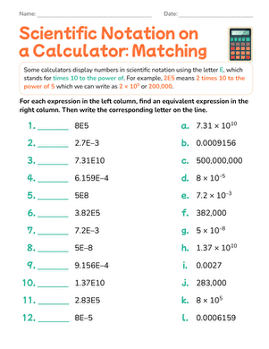 Scientific Notation on a Calculator: Matching large image