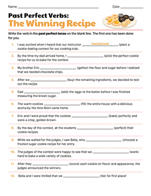 Past Perfect Verbs: The Winning Recipe large image