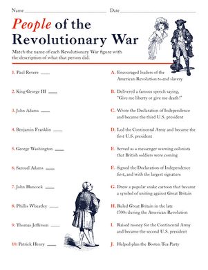 People of the Revolutionary War large image