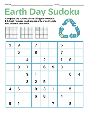 Earth Day Sudoku large image