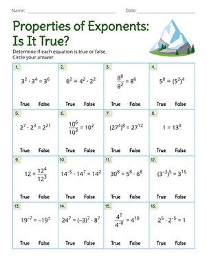 Properties of Exponents: Is It True? large image