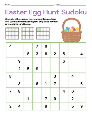 Easter Egg Hunt Sudoku large image