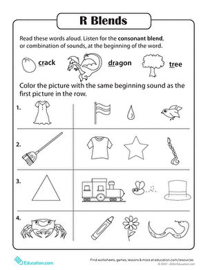 Consonant Sounds: R Blends large image