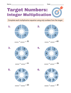 Target Numbers: Integer Multiplication large image