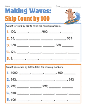 Making Waves: Skip Count by 100 large image