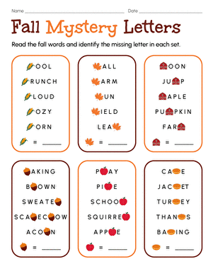 Fall Mystery Letters large image