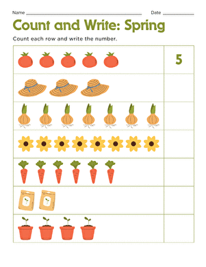 Count and Write: Spring large image