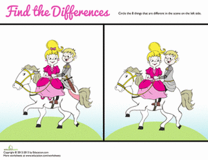 Find the Differences: Prince and Princess