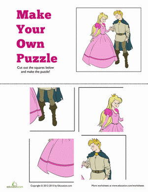 Cut Out a Princess Puzzle