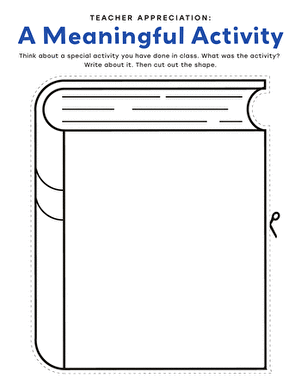 Teacher Appreciation: A Meaningful Activity large image