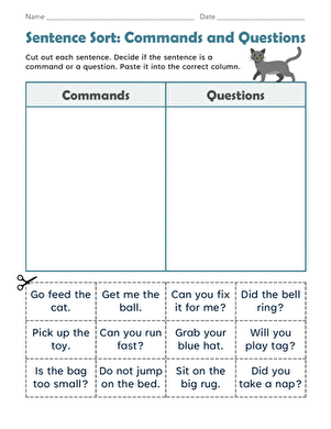 Sentence Sort: Commands and Questions large image