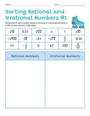Sorting Rational and Irrational Numbers #1 large image