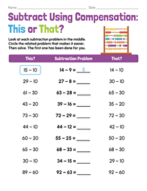 Subtract Using Compensation: This or That? large image