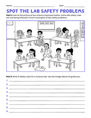 Spot the Lab Safety Problems large image